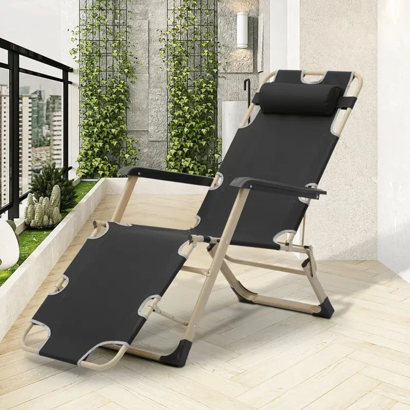 Chaise longue, Noir