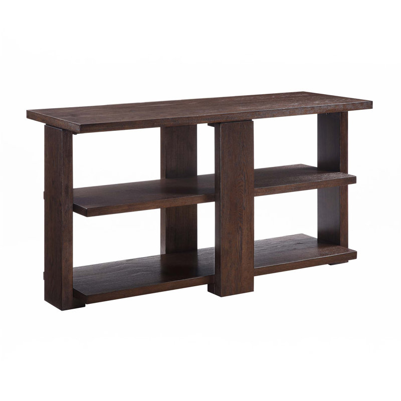 Walnut Sofa Table With 2-Shelf