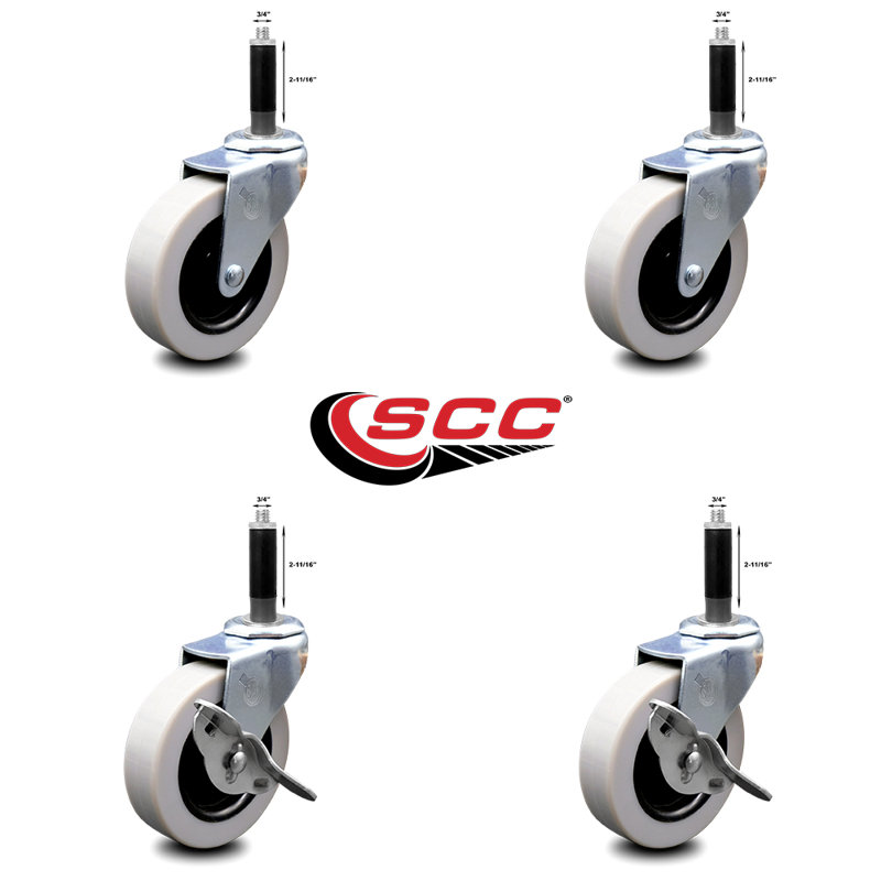 4-Piece Thermoplastic Caster Set