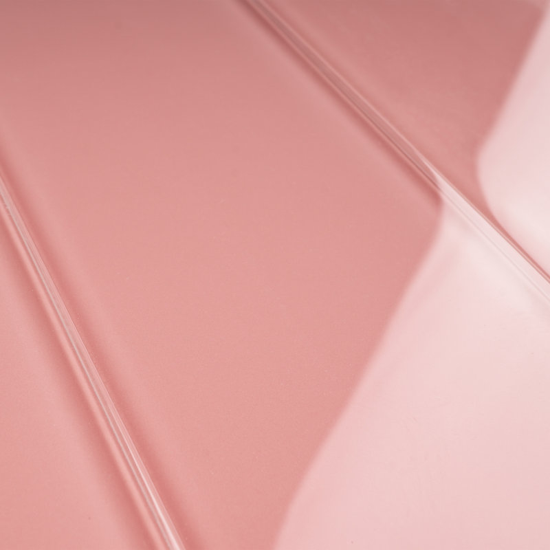 Carreau de mosaïque en verre 4 po x 12 po Supreme, Rose