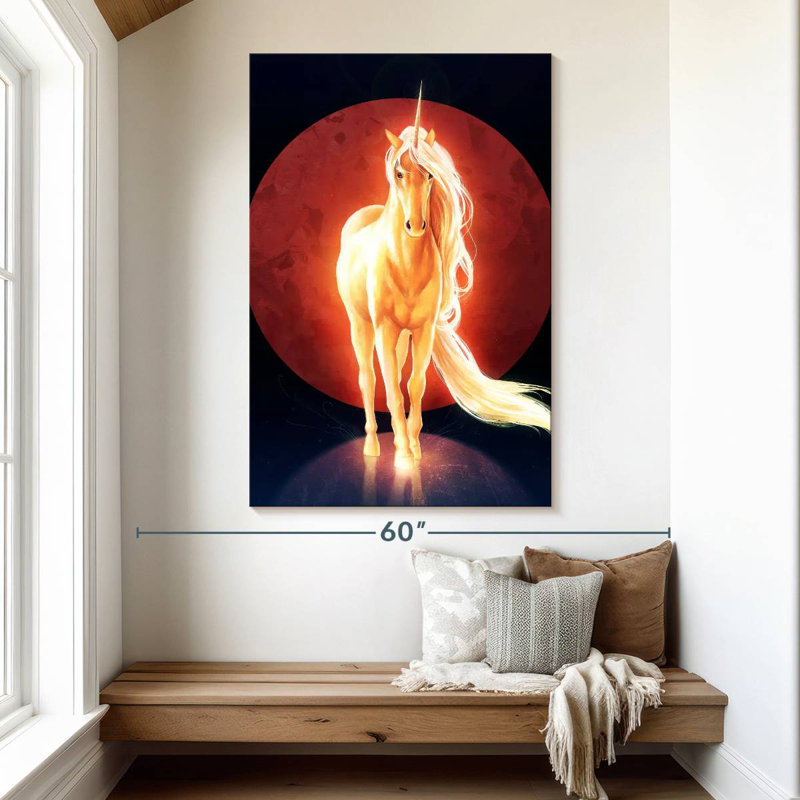 Brampt The Last Unicorn, 51" H x 34" W