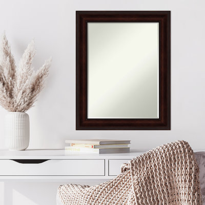 Coffee Bean Brown Petite Bevel Wall Mirror