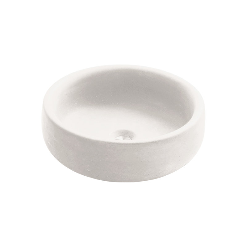 Newterra Handmade Circular Vessel Bathroom Sink, Sand