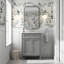 Meuble-lavabo 24 po avec 2 portes et tiroir coulissant, armoire de rangement pour salle de bain avec lavabo, portes à fermeture en douceur avec organisateurs-1905002794-1905002795