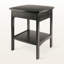 Table de chevet courbée noire Marlowe avec 1 tiroir, H 21,87 po x l 17,87 po x P 17,96 po-2043356889
