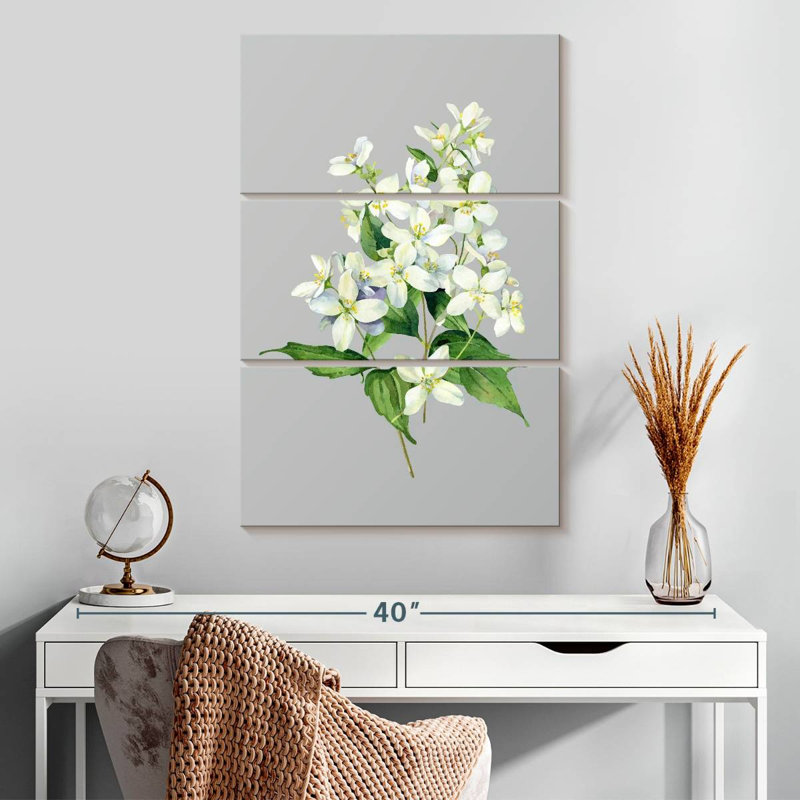 Fleurs de jasmin Harnek, H 32 po x l 20 po