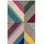 Tapis gris / rose / jaune en laine touffeté à la main Harsirat-1819695849
