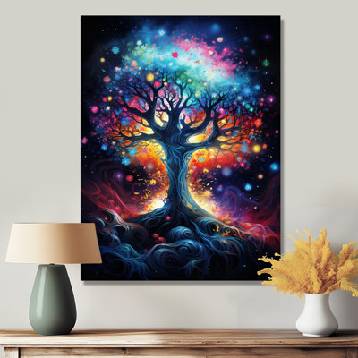 Magical Tree Of Life Rainbow Color Blast - Tree Wall Art