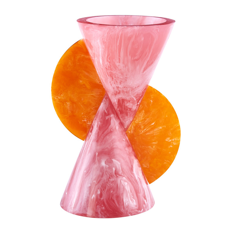 Mustique Marbleized Acrylic Table Vase