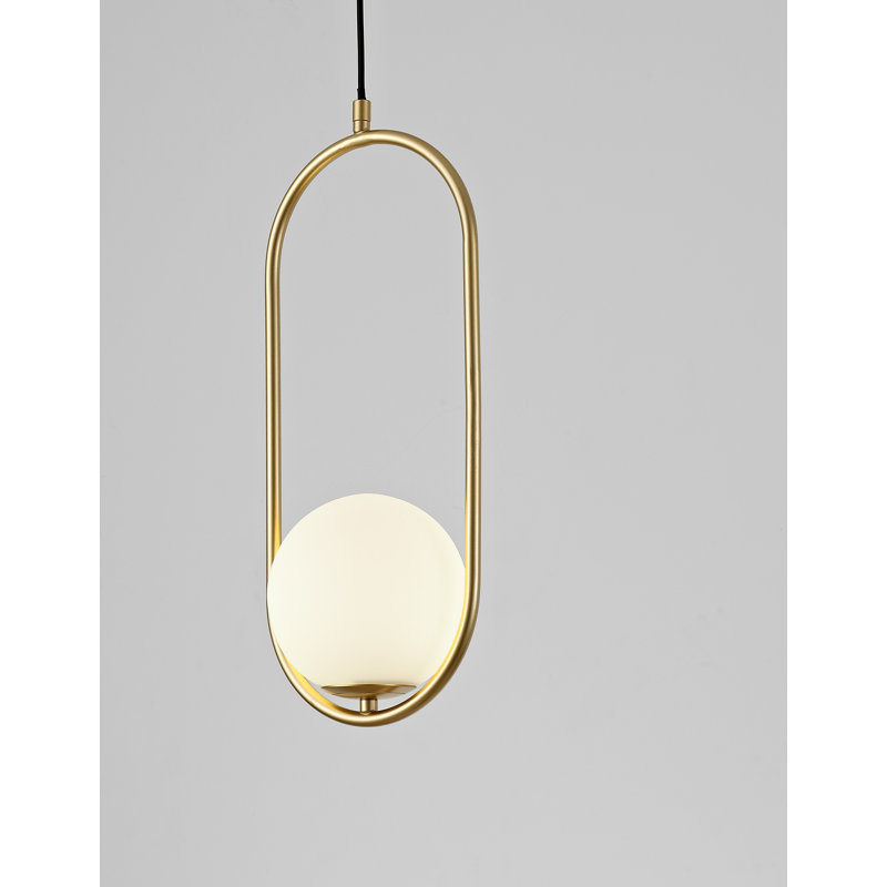 1 - Light Brass Gold Sphere Pendant