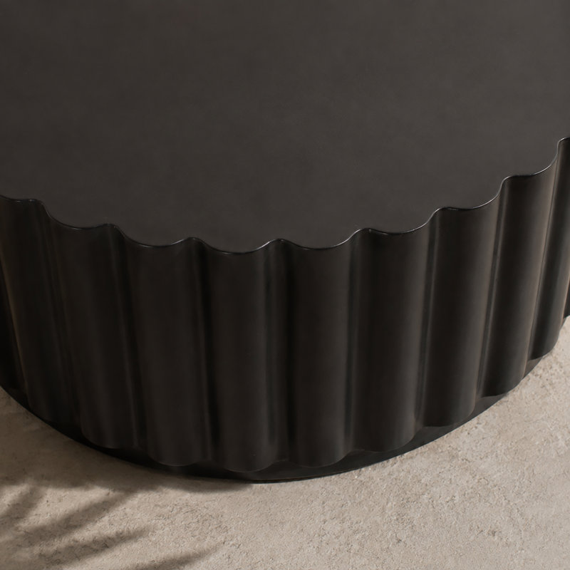 Deja 28"W Round Concrete Outdoor Coffee Table