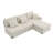 Modern L-Shaped Sofa With Reversible Chaise And 3 Pillows-1277257009