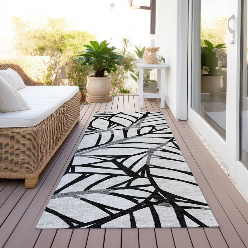 Tapis intérieur / extérieur Neysa, Tapis de couloir 2 pi 3 po x 7 pi 6 po