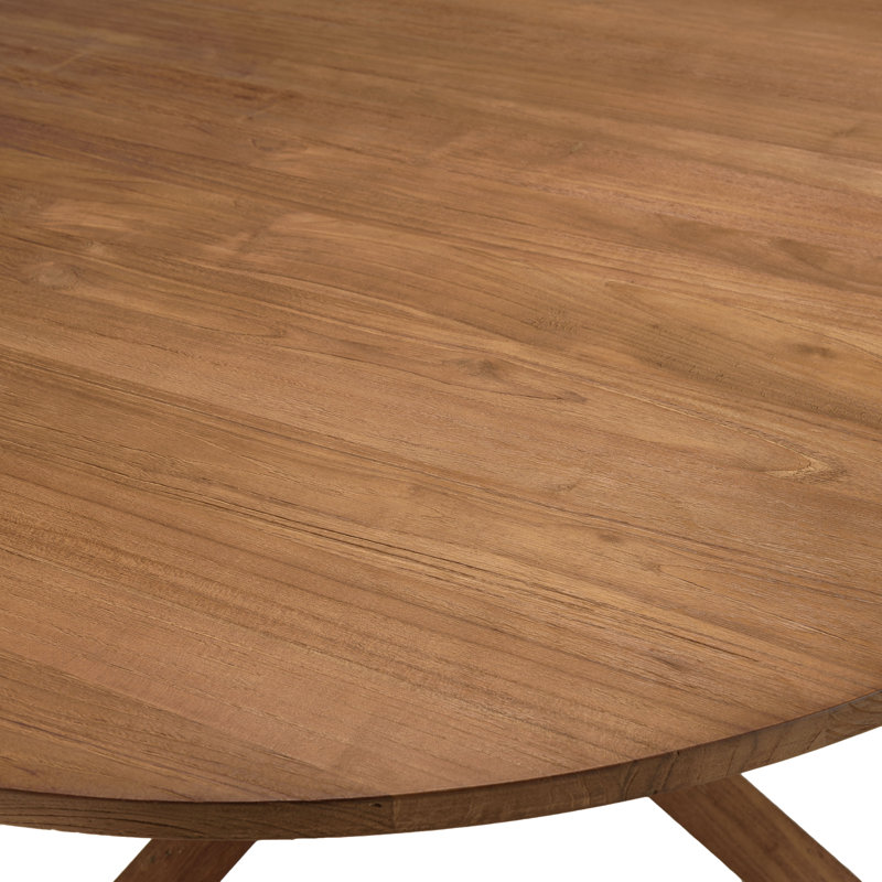 Bloomburg Teak Round Solid Wood Dining Table
