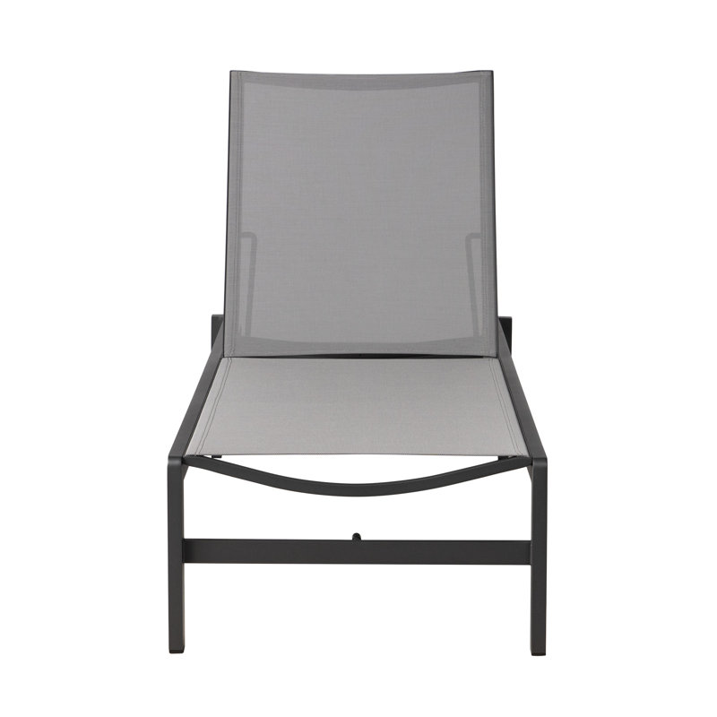 Stacking Chaise-Set Of 2, Matte Charcoal