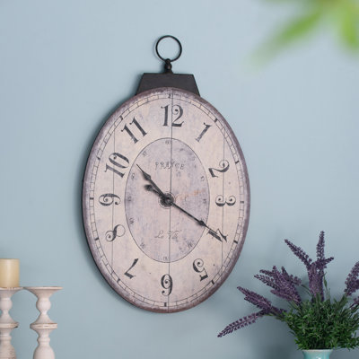 Horloge murale ovale