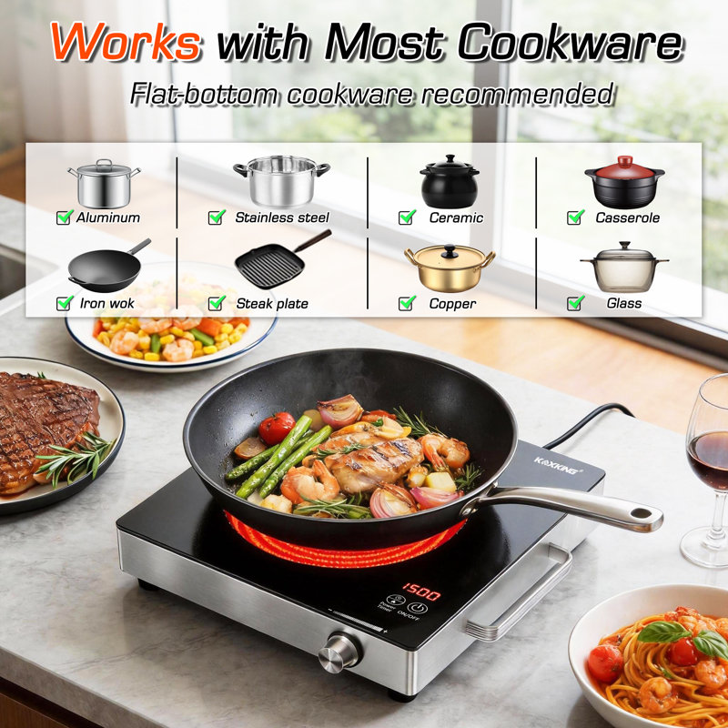 Plaque de cuisson électrique portative 1500w