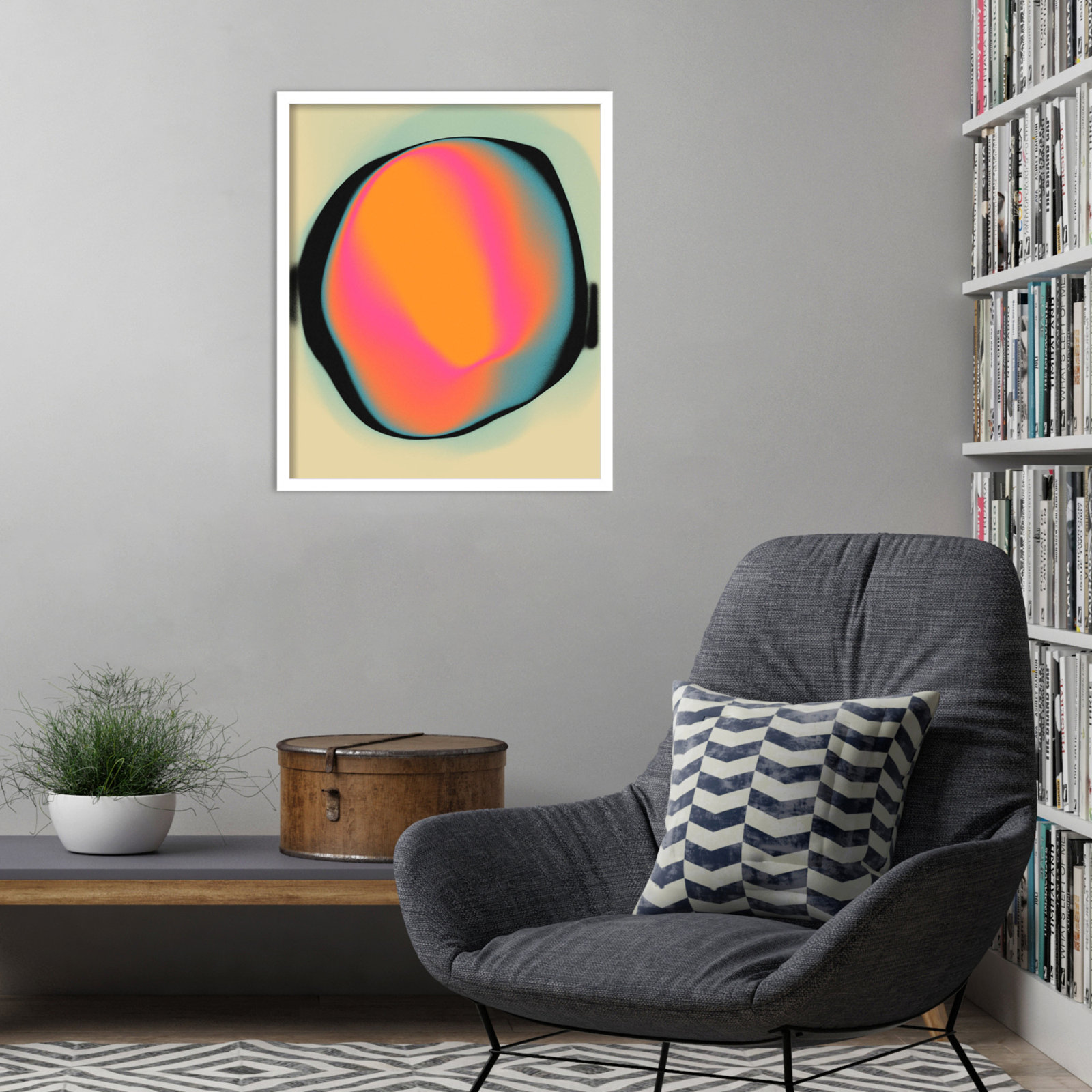 Ghost 2 Print by Jazzberry Blue, White, 25" H x 21" W x 1" D