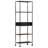Avianne Bookshelf Bookcase Standing Shelves Rough Mango Wood and Coated Iron-790994947