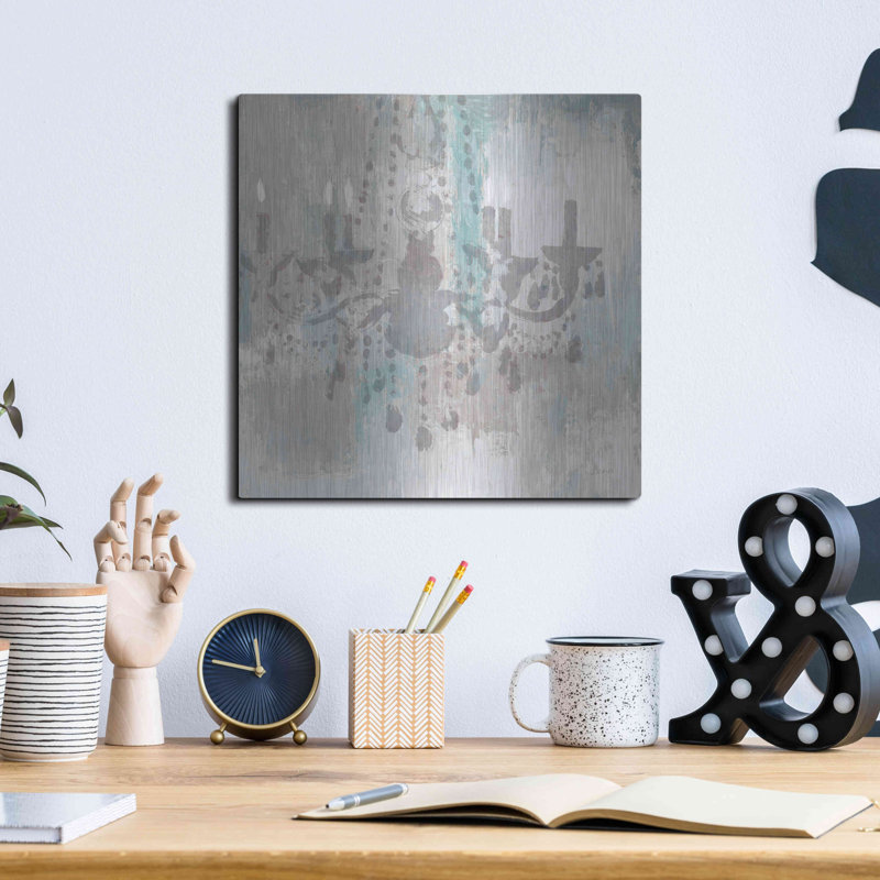 «Candelabra Teal I» par James Wiens, H 12 po x l 12 po