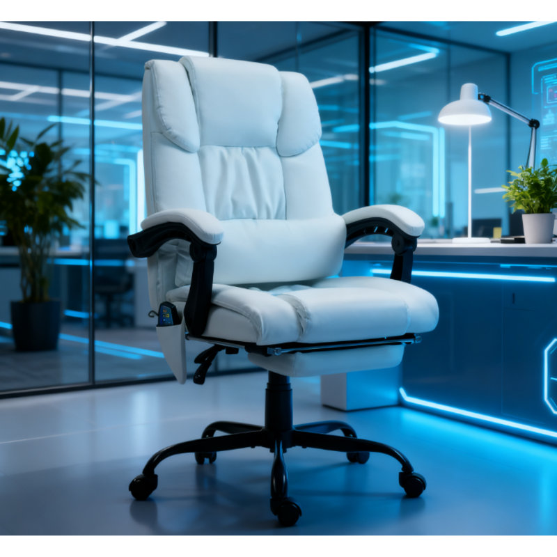 Fauteuil de bureau à haut dossier en similicuir, confort moderne pour la maison et le bureau