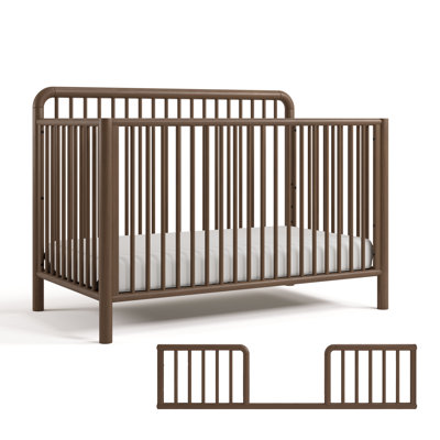 Porto Deluxe 5-in-1 Convertible Crib with Bonus Toddler Guardrail 
