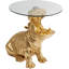 Glass Top Figurine End Table