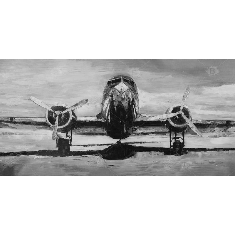 Grayscale plane - 15.75"x31.50" Desk mat