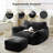 Oversized Bean Bag Chair with Ottoman & Armrests for Adults-1299169990