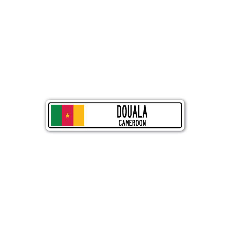 Plaque de rue Bernardi Douala, H 8 po x l 36 po x P 1 po