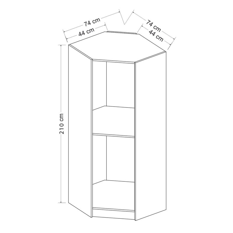 Garde-robe moderne blanc, panneau de particules recouvert de mélamine à 100%, 29,1 po x 82,7 po x 20,5 po | Épaisse de 0,71 pouce de fabrication | Solution de rangement élégante pour la chambre à coucher ou le salon, conception élégante de couleur unie