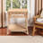 Elodie Natural Rattan End Table with Shelf Square Boho Accent Table with Decorative Loop Detail