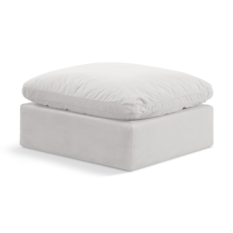 Itala Upholstered Modular Ottoman, Cream Velvet