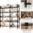 5-Tier Convertible Corner Bookshelf, L-Shaped Industrial Bookcase for Home Office, Living Room, Study