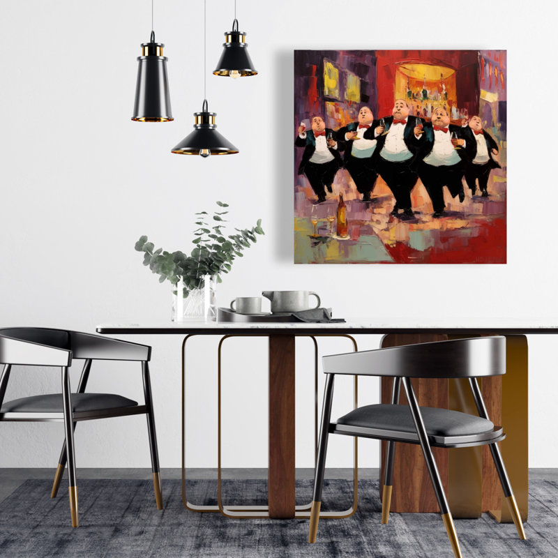 Distinguished Waiters | Abstract White Canvas Home Decor