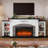 80"W Electric Fireplace Tv Stand With Mantel , Media Storage For Living Room-1506158069-1509805915