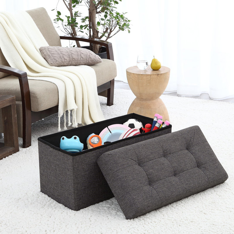 Repose-pieds avec rangement Foronda, Anthracite