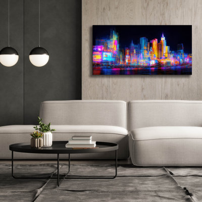  «Radiant Las Vegas 3» par Ann Klee, art mural sur toile, 60 po x 30 po