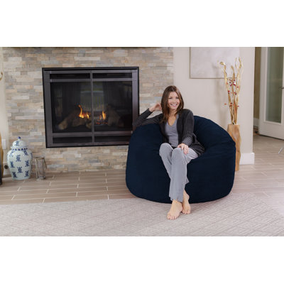Fauteuil à billes - Fauteuil à billes rond rembourré en mousse à mémoire de forme avec housse amovible et lavable à la machine - Fauteuil à billes avec housse en microfibre douce - Fauteuils à billes en plusieurs couleurs et tailles