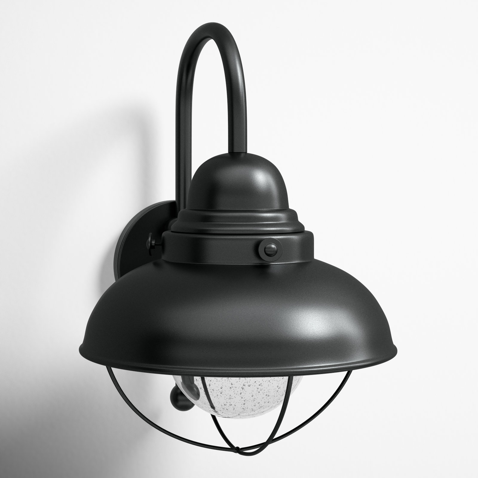 Audrey Single Light Bell Outdoor Wall Light, Black