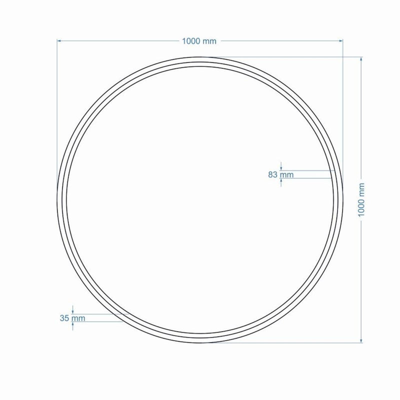 Samar Round Mirror, 39" H x 39" W, Raw Bronze