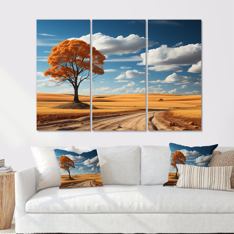 Ensemble d'art mural sur toile Hrmonous Prairie Symphony - Prairies, H 32 po x l 48 po x P 1 po