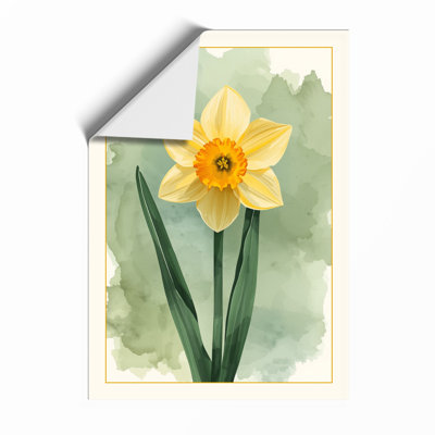 Golden Daffodil Botanical - Framed Print