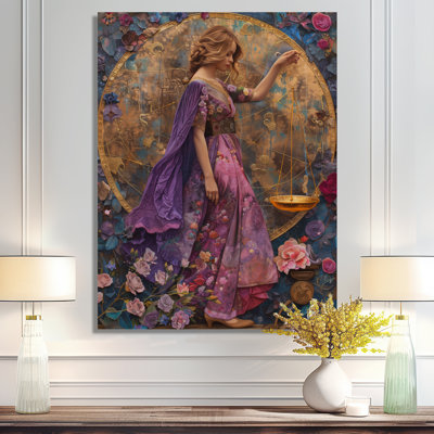 «Mauve Astrology Cosmic Compromise Libra», impression d'art mural