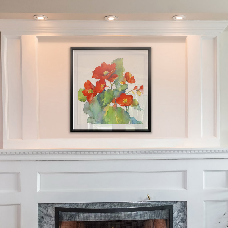 Begonia II - reproduction de cadre photo, H 26,5 po x l 26,5 po x P 1,5 po
