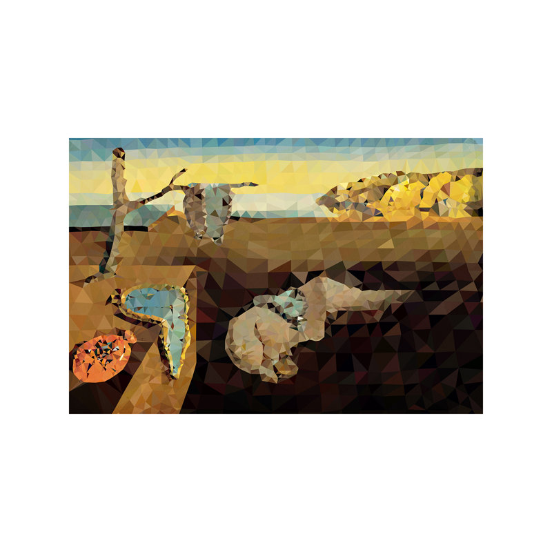 Melting Clocks - Painting on Canvas, Wrapped Canvas, 20.32 cm H x 30.48 cm W