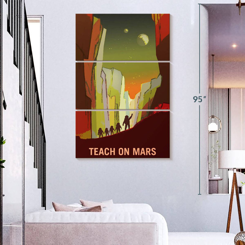 Oberle Mars Explorers Wanted Poster III, 74" H x 48" W