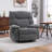 Vibration Massage Chair Recliner With Heat, Oversized Swivel Rocker Chair, Single Sofa, Teddy Fabric Manual Recliner Chair With Footrest, Remote, And 4 Side Pockets