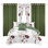 Ensemble de couvre-lit matelassé 9 pièces avec rideaux transparents, ensemble de literie comprenant couvre-lit, taies décoratives et rideaux filtrants, dessus à œillets de 1,6 po, lavable à la machine
