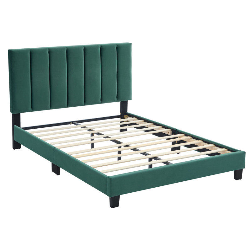 Solid Wood Bed, 162 x 210 cm, Green